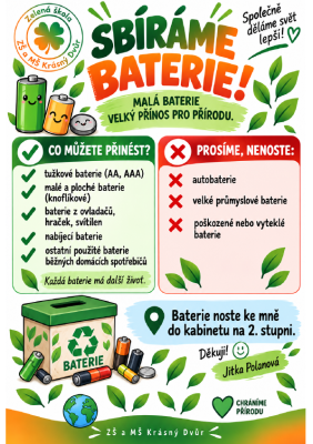 Sbíráme baterie